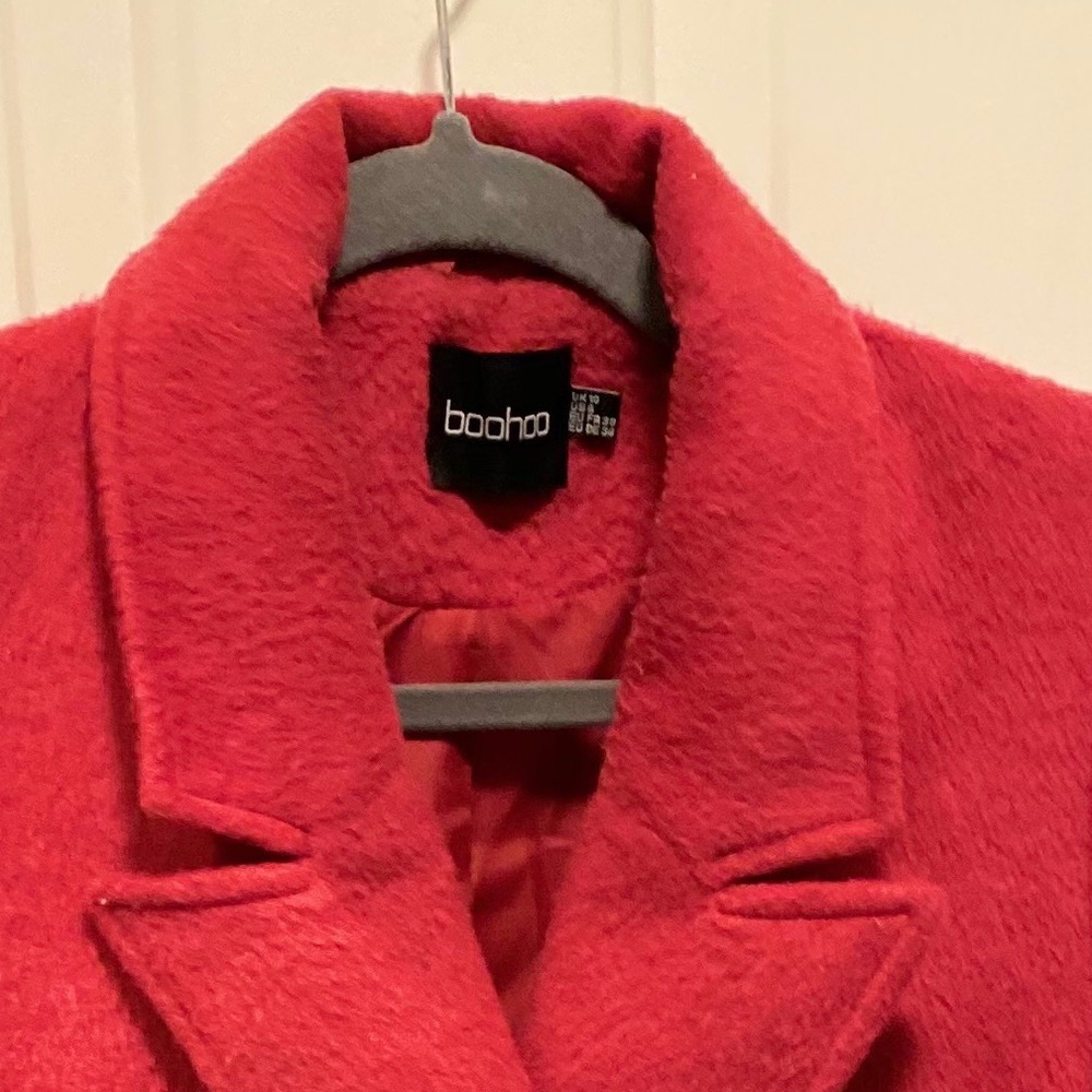 🆕Soft oversized pea coat pink boohoo sold out - Picture 4 of 6